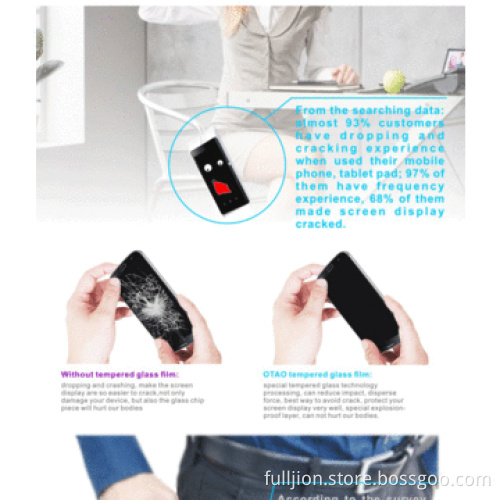 9H anti-crack 0.2mm round angle tempered glass screen protector for Samsung Galaxy Mega6.3